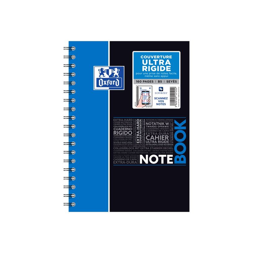 3020120121222-Oxford Etudiants - Cahier Notebook B5 (19 x 25 cm) - 160 pages - grands carreaux (Seyes) - double spirale - disponib-P_79431004_3-2