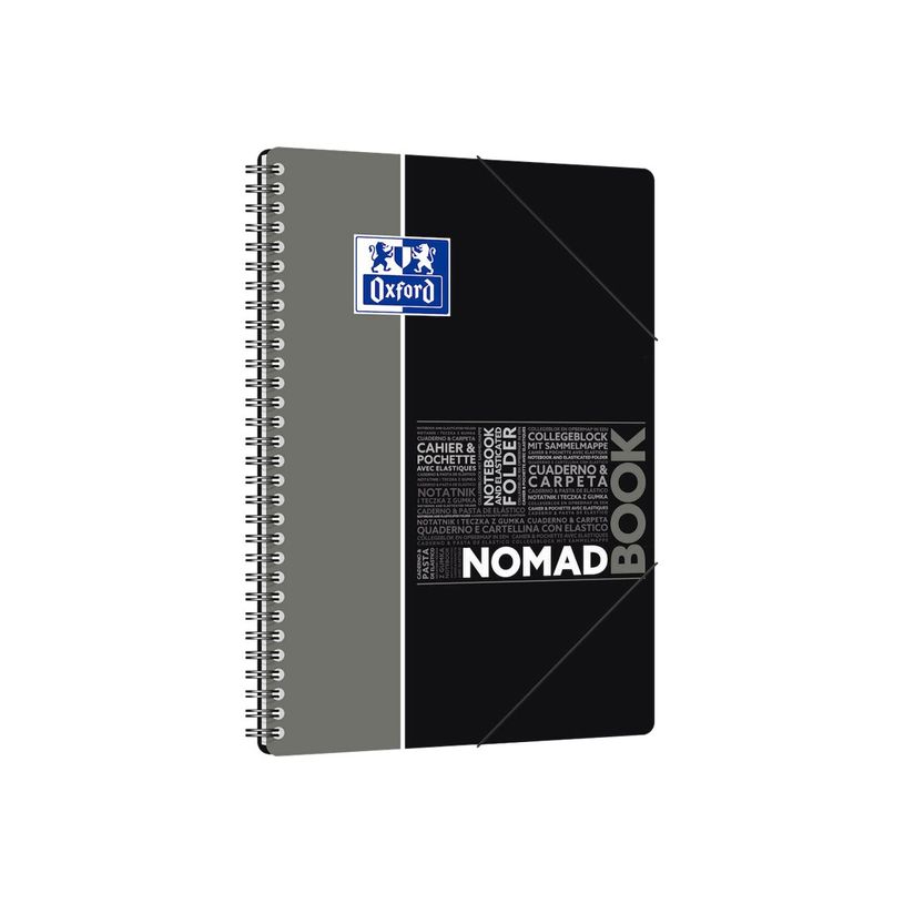 3020120121642-Oxford Etudiants - Cahier Nomadbook B5 (19 x 25 cm) avec pochettes 3 rabats - 160 pages - grands carreaux (Seyes) - double spirale - disponib-P_79431011_5-4