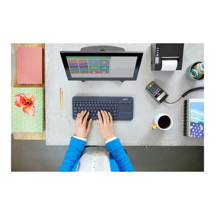 5099206059276-Logitech K400 Plus - clavier sans fil Azerty - avec pavé tactile intégré-P_79431068_25-26