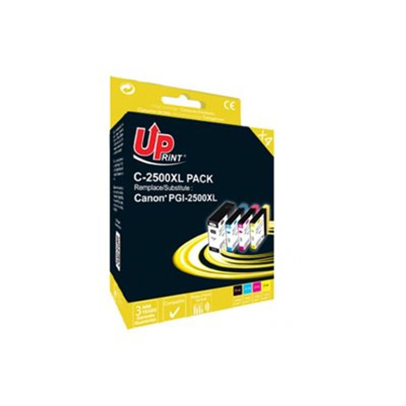 3584770907167-Cartouche compatible Canon PGI-2500XL - pack de 4 - noir, cyan, magenta, jaune - Uprint-P_79431089_5-4