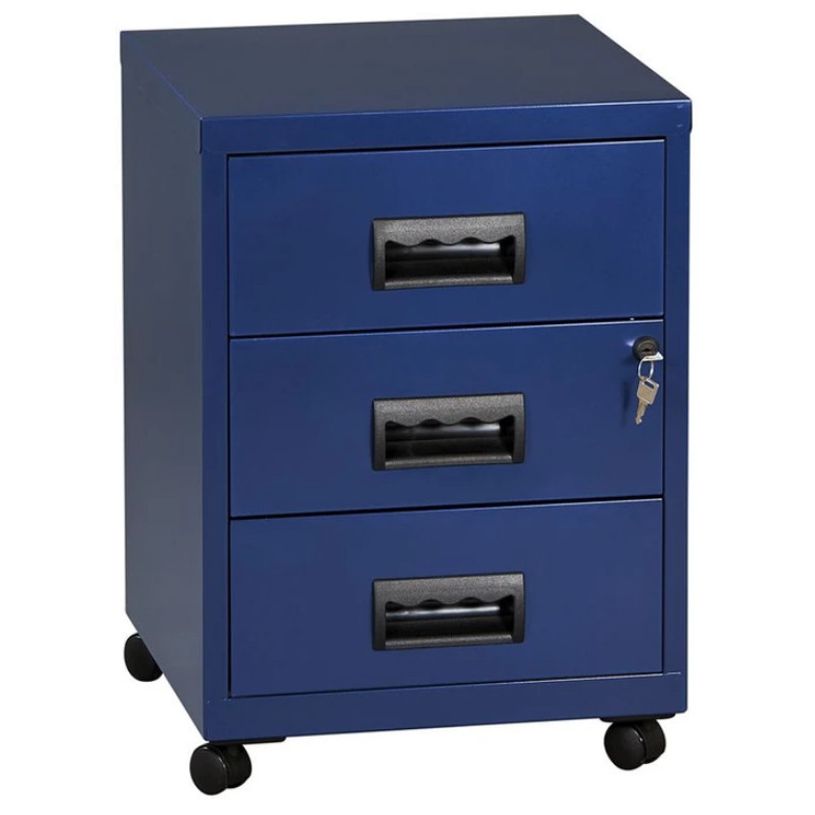 3219090950189-Caisson mobile - 3 tiroirs - bleu nuit nacré-P_79431093_1-0