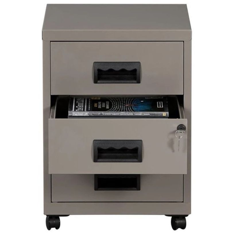 3219090950196-Caisson mobile - 3 tiroirs - gris souris nacré-P_79431094_2-1