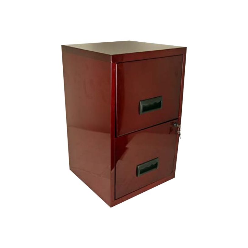 3219090950219-Caisson mobile - 2 tiroirs - rouge rubis nacré-P_79431096_1-0