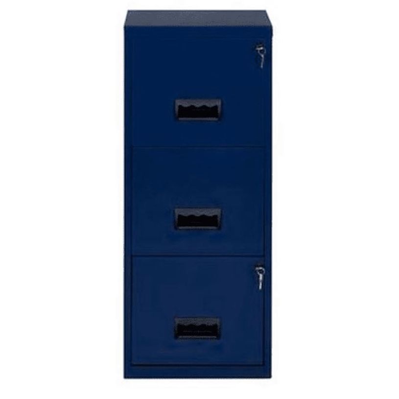 3219090950523-Classeur 3 tiroirs pour dossiers suspendus - 96 x 40 x 40 cm - bleu nuit nacré-P_79431104_1-0