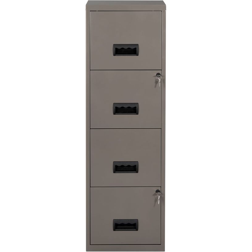 3219090952442-Classeur 4 tiroirs pour dossiers suspendus - 126 x 40 x 40 cm - gris souris nacré-P_79431106_1-0