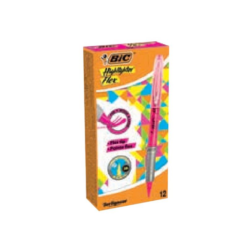 3086123494879-BIC Highlighter Flex - Pack de 12 surligneurs - rose-P_79431158_1-0