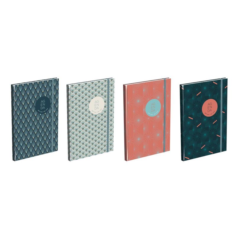 3147280087561-Agenda à élastique Lecas Graphics - 16 Mois - 1 semaine sur 2 pages - 16 x 24 cm - différents modèl--0