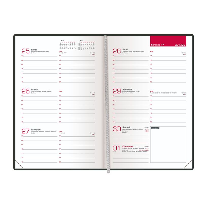 3147280066634-Agenda à élastique Oxford Flowers - 1 semaine sur 2 pages - 10 x 15 cm - disponible dans d-P_79431253_1-1