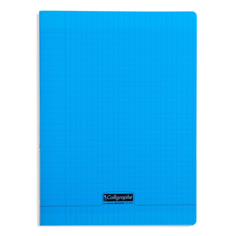 3210330183923-Calligraphe 8000 - Cahier polypro 24 x 32 cm - 192 pages - grands carreaux (Seyes) - bleu-P_79431329_1-0