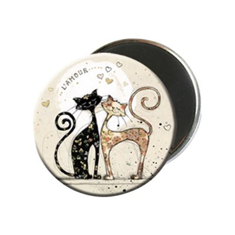 3700572713199-Kiub Bug Art - Magnet rond en verre - Chat amoureux-P_79431353_1-0