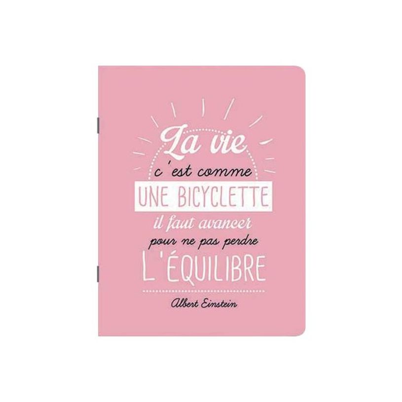 3700572716183-Kiub Typography - Carnet de notes A5 - 60 pages - La vie c'est comme une bicyclette-P_79431387_1-0
