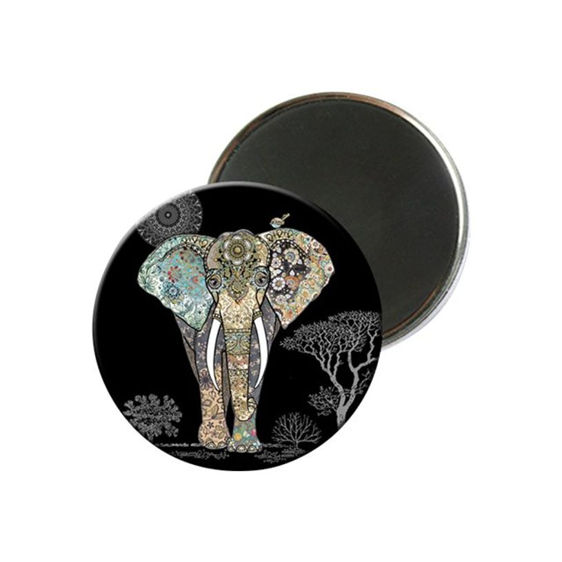 3700572716855-Kiub Bug Art - Magnet rond en verre - Eléphant-P_79431412_1-0