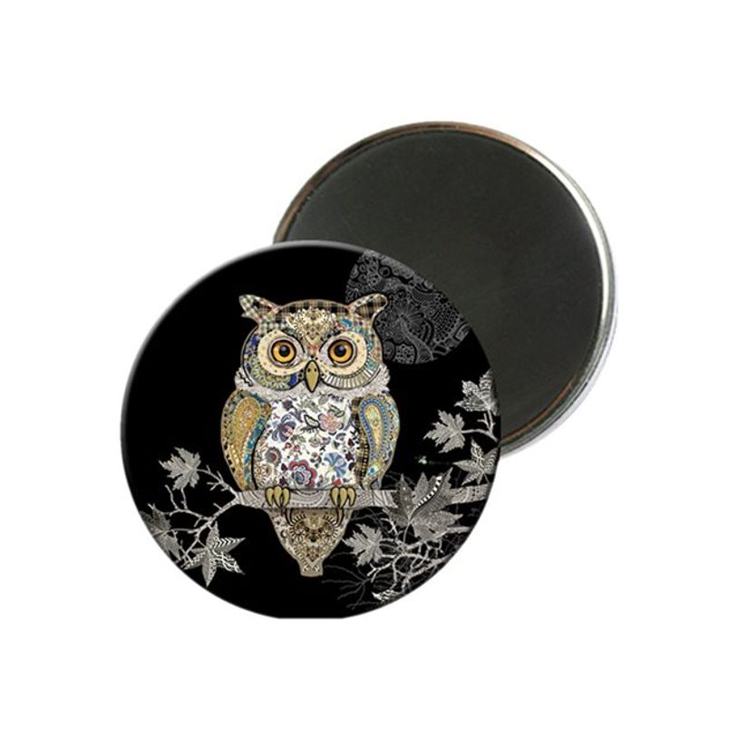 3700572716862-Kiub Bug Art - Magnet rond en verre - Chouette-P_79431413_1-0