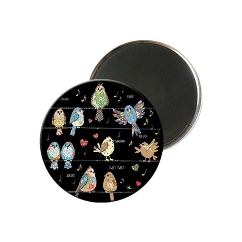 3700572716879-Kiub Bug Art - Magnet rond en verre - Oiseaux sur fil-P_79431414_1-0