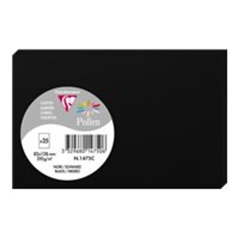 3329680147506-Pollen - 25 Cartes - 82 x 128 mm - 210 g/m² - noir-P_79431445_1-0
