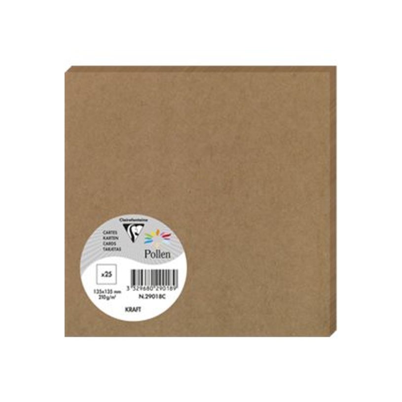 3329680290189-Pollen - 25 Cartes - 135 x 135 mm - 200 g/m² - kraft-P_79431458_1-0