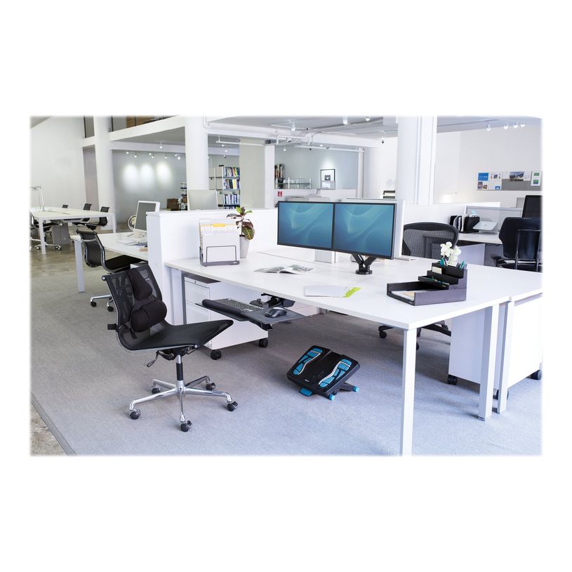 0043859716968-Fellowes Platinum Series Dual Monitor Arm - Kit de montaje - brazo ajustable - para 2 monitores - aluminio - negro - tamaño de pantalla: has-P_79431492_11-16