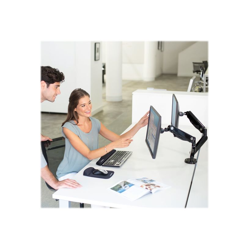 0043859716968-Fellowes Platinum Series Dual Monitor Arm - Kit de montaje - brazo ajustable - para 2 monitores - aluminio - negro - tamaño de pantalla: hast-P_79431492_9-15