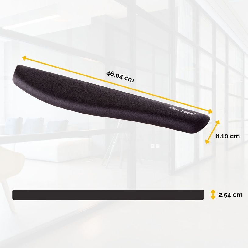 0043859718924-Fellowes PlushTouch - Repose-poignets clavier ergonomique - protection antibactérienne Microban - mousse à mémoir-P_79431494_4-1