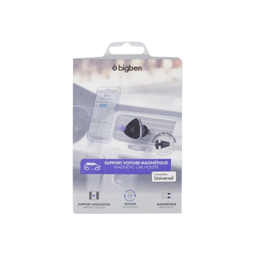 3571211386728-Bigben - support de voiture magnétique pour smartphone avec fixation sur grille aération -P_79431507_1-4