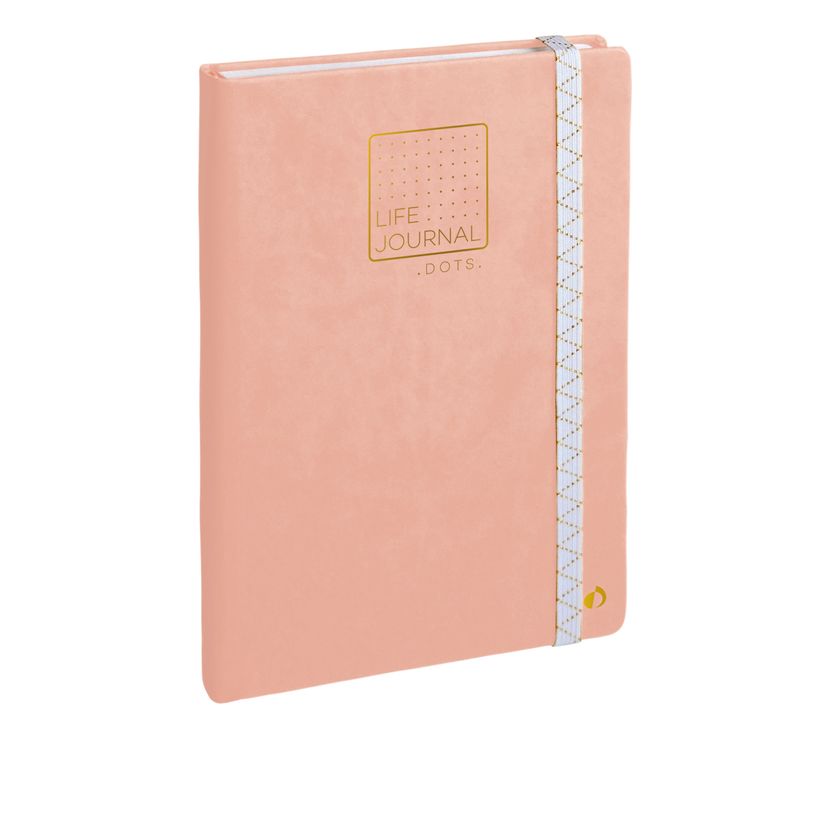 3371010414383-Quo Vadis - Carnet Bullet journal - Multilingue - Life Journal - Rose clair - Pages Points (dots) - 15x21 cm - Papier Clairefontaine blanc - Fabri--0