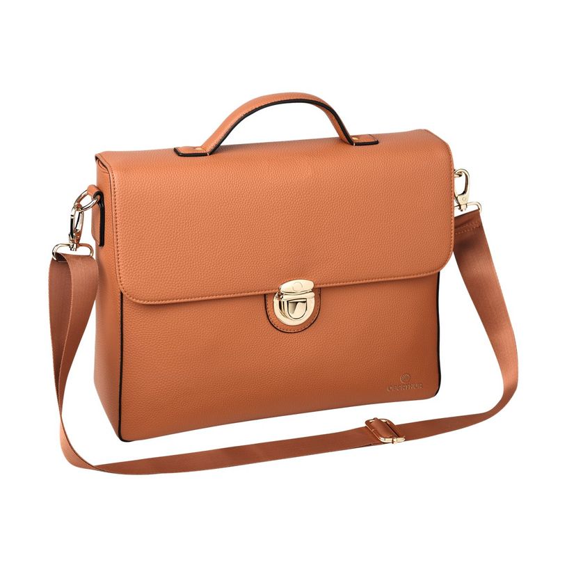 3108723263720-Oberthur Lady Bradford - Cartable rigide 2 compartiments - camel - 29 x 11,5 x 36 cm-P_79431687_7-6
