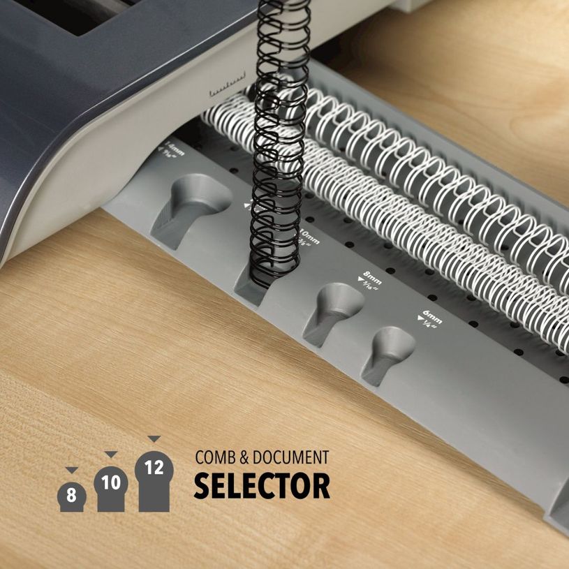 0043859530021-Fellowes Galaxy/Wire - machine à relier / relieuse perforeuse manuelle par anneaux métal - Perfore 15 feui--3