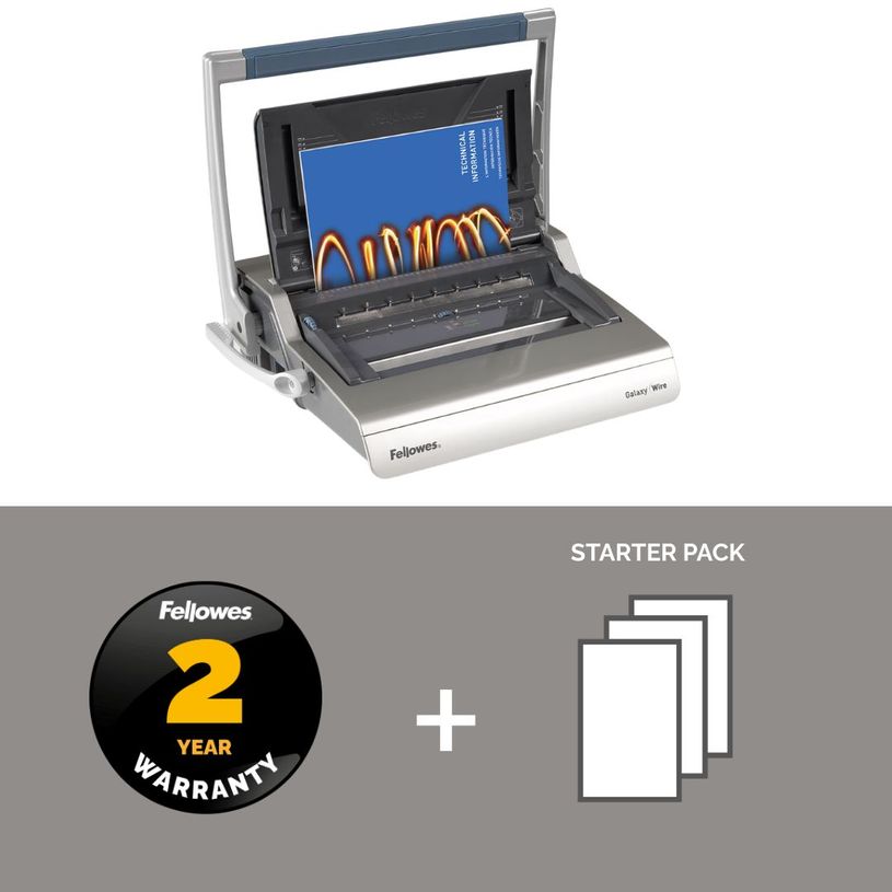 0043859530021-Fellowes Galaxy/Wire - machine à relier / relieuse perforeuse manuelle par anneaux métal - Perfore 15 feui--6