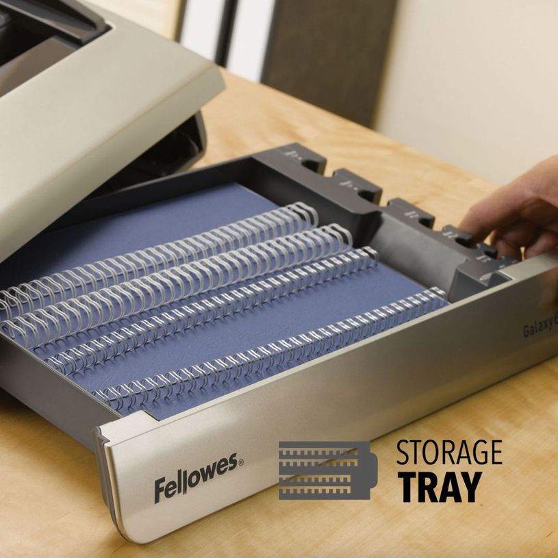 0043859530038-Fellowes Galaxy-E/Wire - machine à relier / relieuse perforeuse éléctrique par anneaux métal - Perfore 20 feui--4