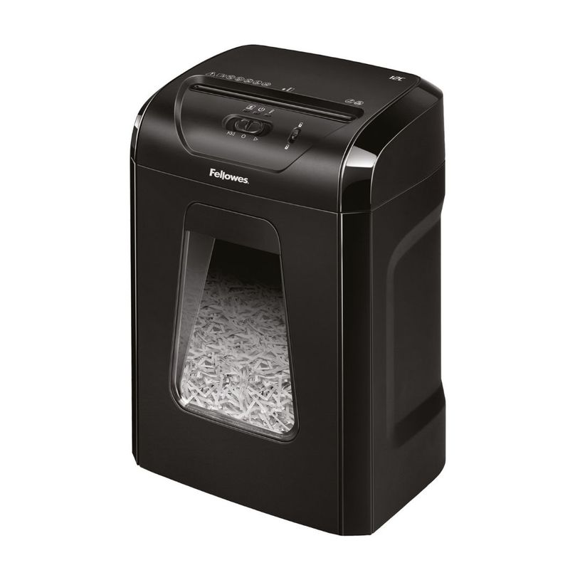 0043859732326-Fellowes Powershred 12C - destructeur de documents coupe croisée -12 feuilles - Corbeille 12 litres --0