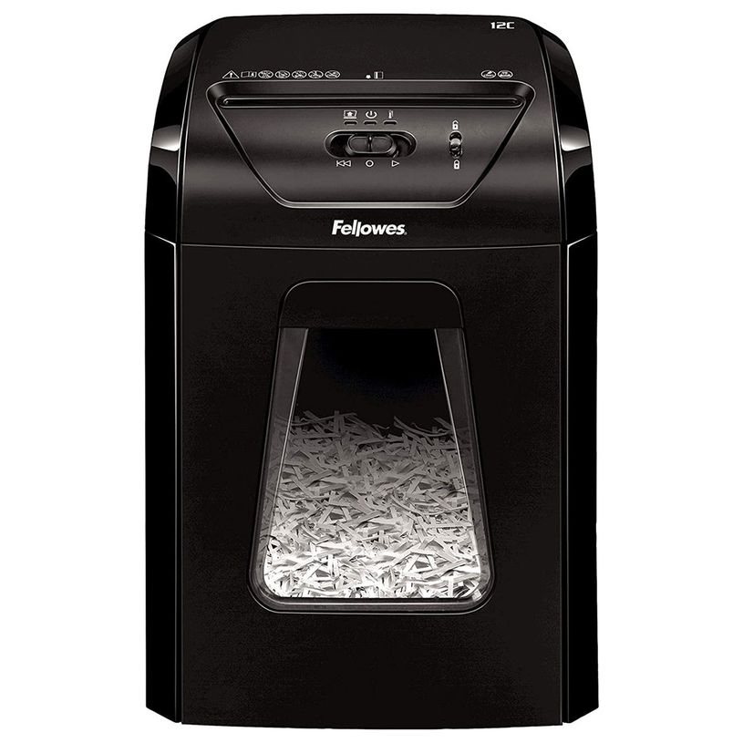 0043859732326-Fellowes Powershred 12C - destructeur de documents coupe croisée -12 feuilles - Corbeille -P_79431751_1-0