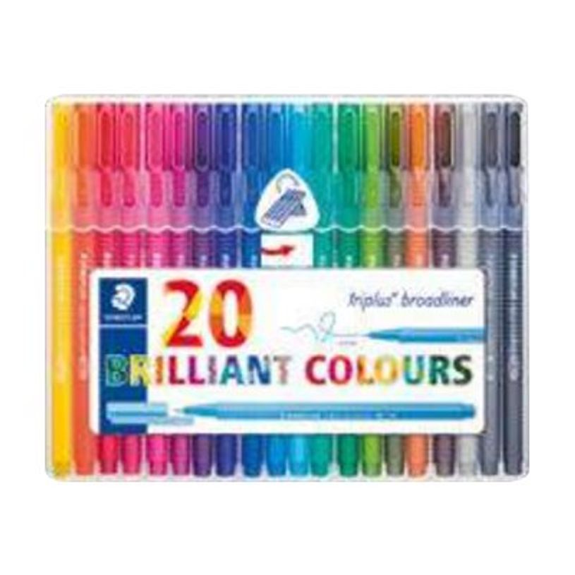 4007817338865-STAEDTLER triplus broadliner 338 - Pack de 20 feutres fins - couleurs assorties-P_79431816_1-0
