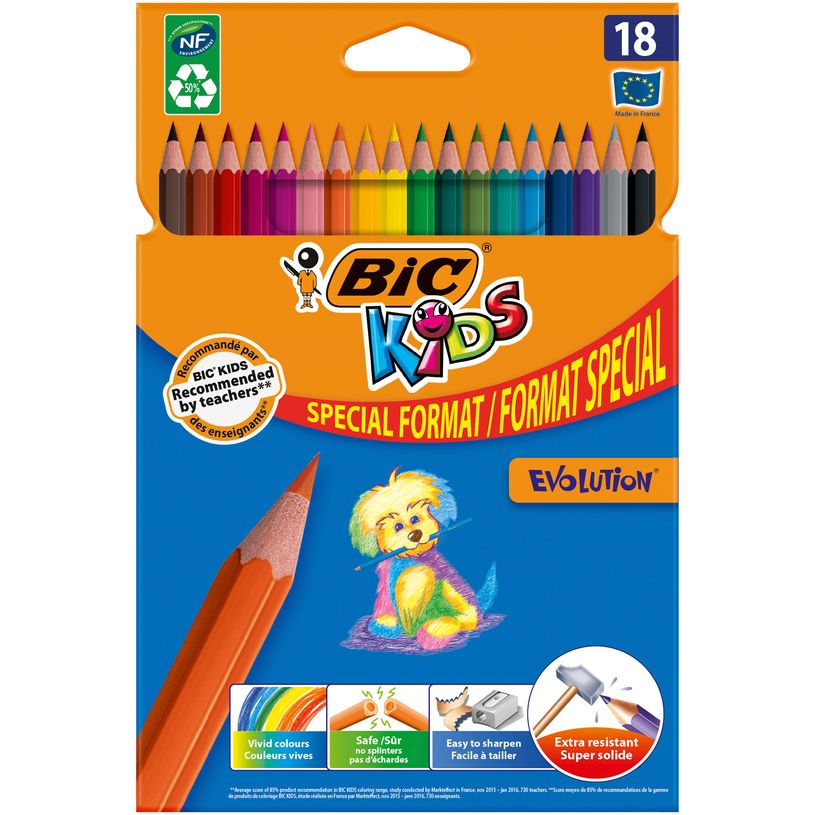3086123329270-BIC Kids Evolution - 18 Crayons de couleur-P_79431824_1-0