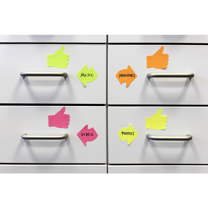 4044355787083-Global Notes - Notes adhésives - 200 feuilles - En forme de flèche incurvée - 70 x 70 mm - couleurs --2