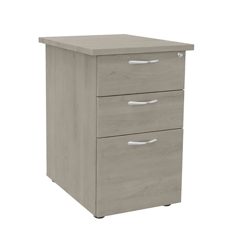 3253310161344-Caisson bout de bureau IDRA/DUAL - L47 x P60 cm - Imitation Chêne gris--0