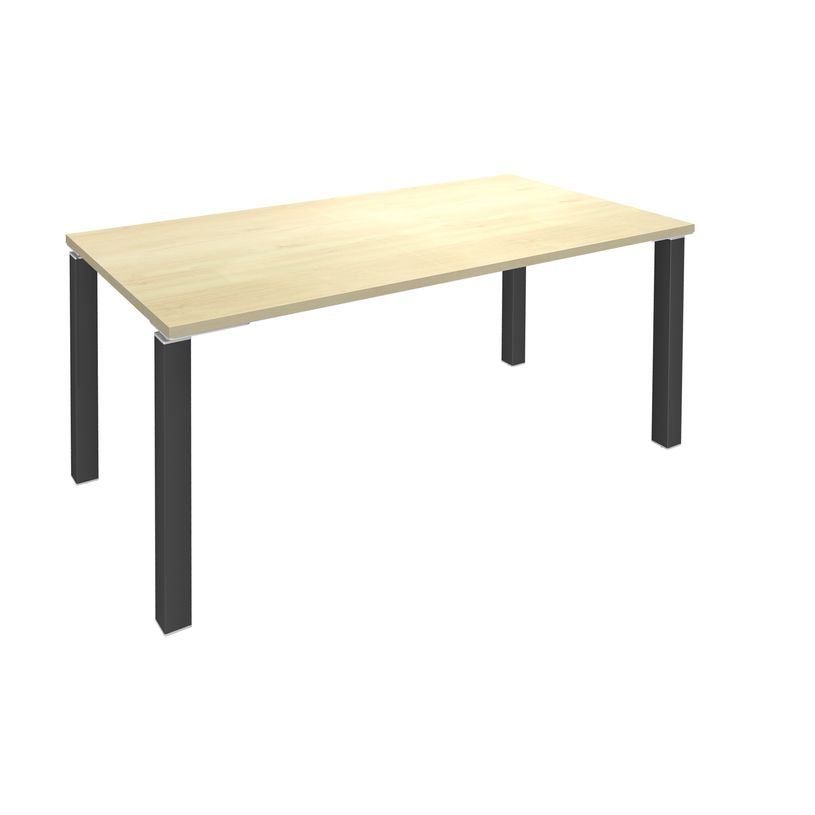 3253310146068-Bureau droit EXPRIM - L180 cm - Plateau imitation Erable - Pieds carbone-P_79432214_1-0
