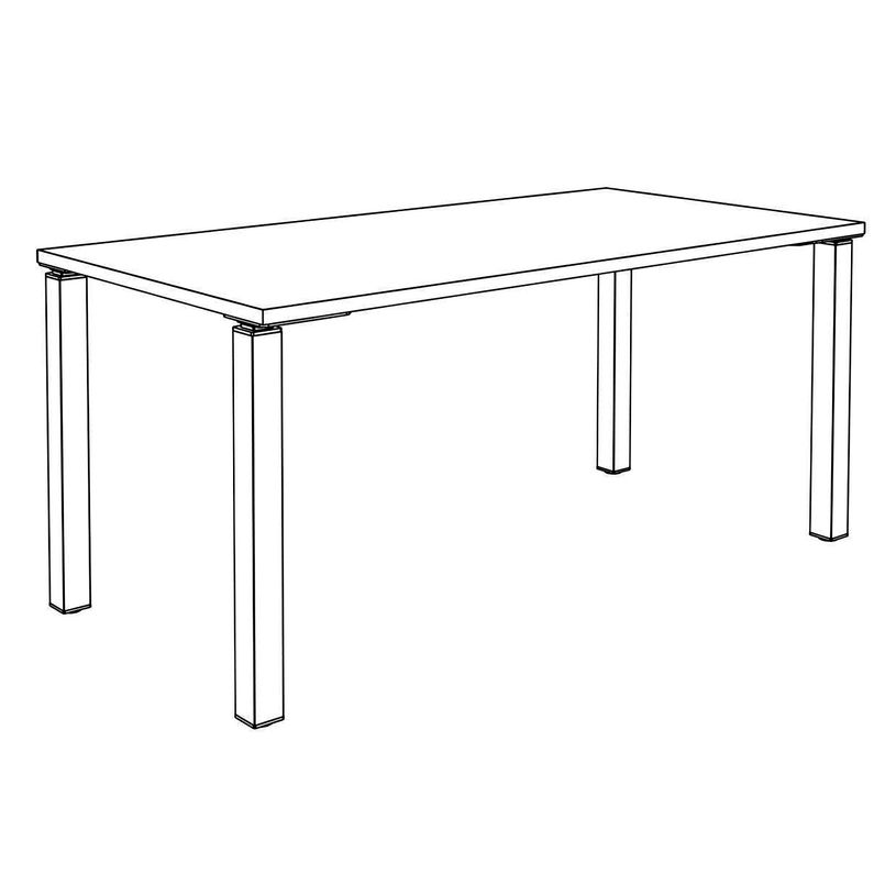 3253310146068-Bureau droit EXPRIM - L180 cm - Plateau imitation Erable - Pieds carbone-P_79432214_5-4