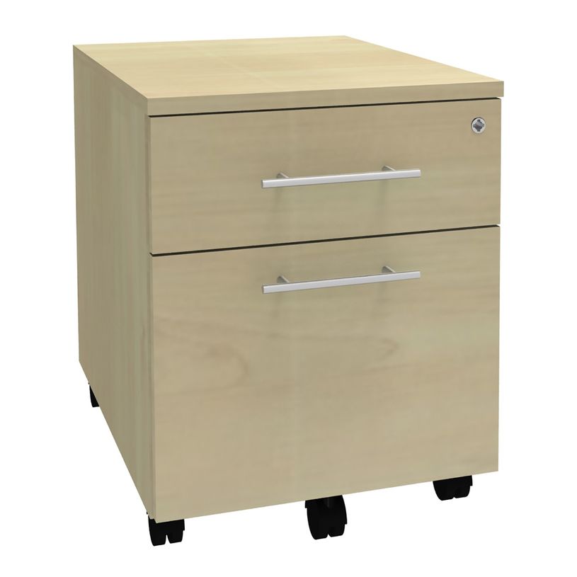 3253310146105-Caisson mobile EXPRIM/LOFTER/LEVEL - L43 x H56 x P60 cm - 2 tiroirs dont 1 DS - Imitation E-P_79432216_1-0