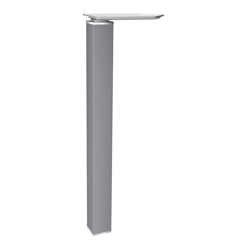 3253310148543-Bureau droit EXPRIM - L120 cm - Plateau imitation Chêne clair - Pieds alu-P_79432223_2-2