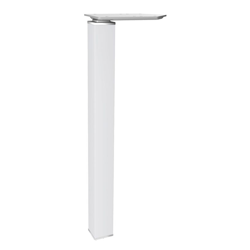 3253310153868-Bureau droit EXPRIM - L120 cm - Plateau imitation Chêne clair - Pieds blanc-P_79432235_2-2