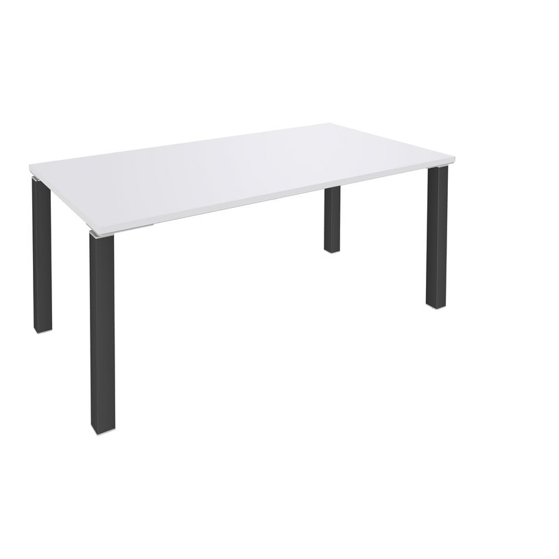 3253310163683-Bureau droit EXPRIM - L120 cm - Plateau Blanc perle - Pieds carbone-P_79432250_1-0