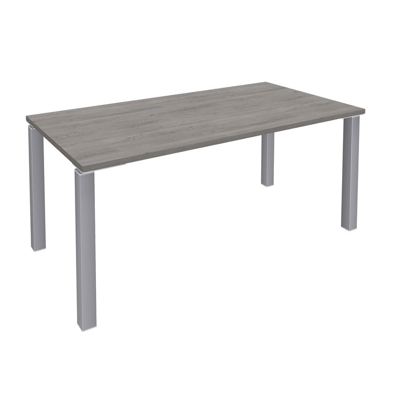 3253310163805-Bureau droit EXPRIM - L140 cm - Plateau imitation Chêne gris - Pieds alu-P_79432262_1-0