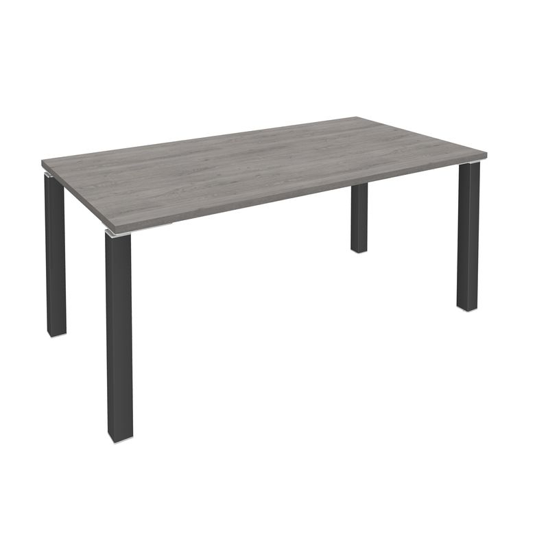 3253310163812-Bureau droit EXPRIM - L140 cm - Plateau imitation Chêne gris - Pieds carbone-P_79432263_1-0