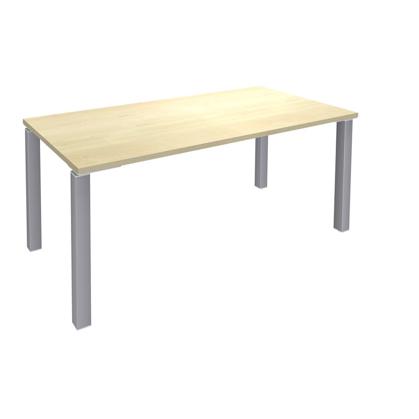 3253310163867-Bureau droit EXPRIM - L160 cm - Plateau imitation Erable - Pieds alu-P_79432268_1-0
