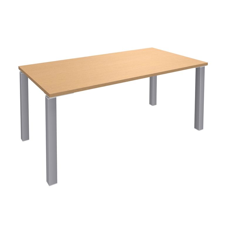 3253310163935-Bureau droit EXPRIM - L180 cm - Plateau imitation Hêtre - Pieds alu-P_79432275_1-0