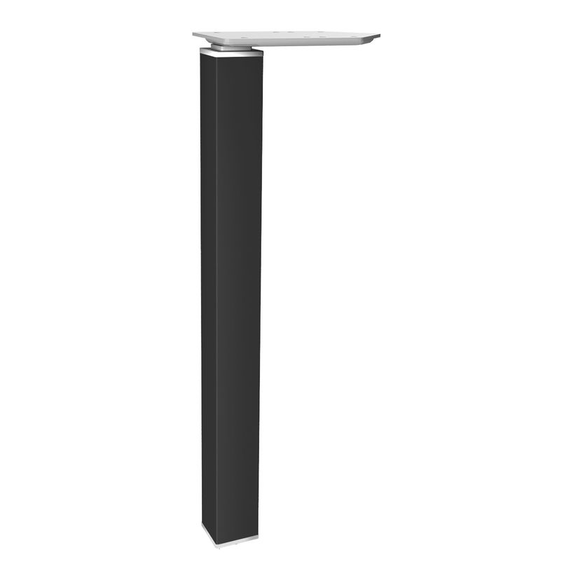 3253310164376-Bureau compact EXPRIM - L180 cm - Retour droite - Plateau imitation Erable - Pieds carbone (Pieds de renfort obligato-P_79432318_2-2