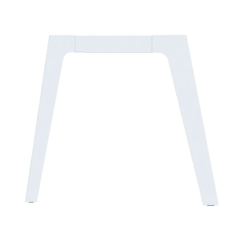 3253310157842-Bureau simple STEELY - L180 cm - pied blanc - plateau imitation Chêne gris-P_79432455_2-1