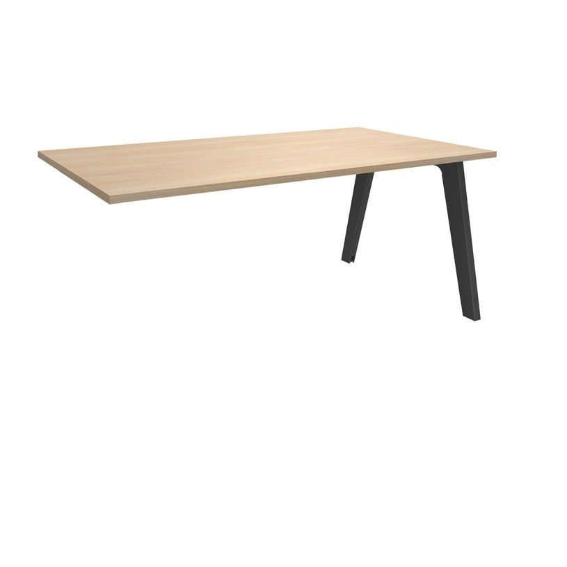 3253310162365-Bureau simple STEELY - L140 cm - Bureau suivant - Pieds carbone - plateau imitation Chêne -P_79432517_1-0