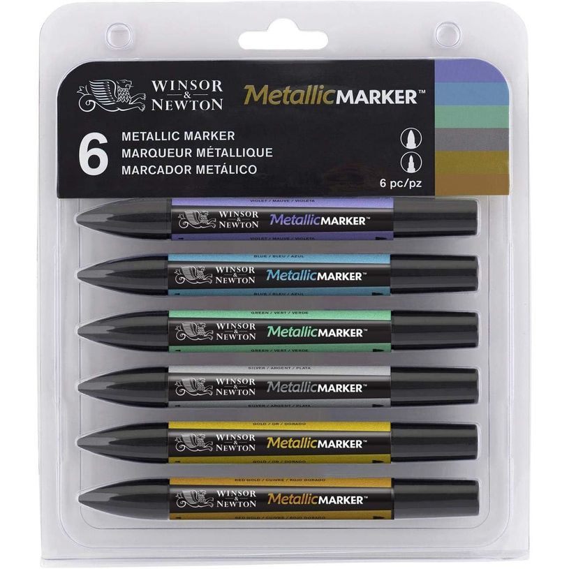 884955043387-Winsor & Newton ProMarker - Lot de 6 marqueurs double pointe--0