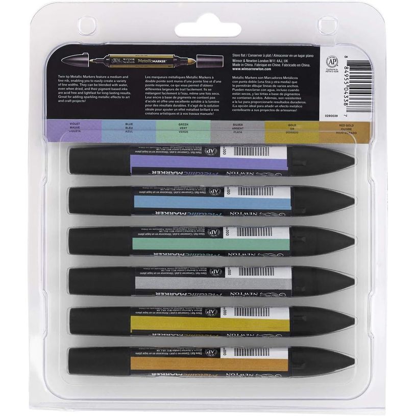 884955043387-Winsor & Newton ProMarker - Lot de 6 marqueurs double pointe--1